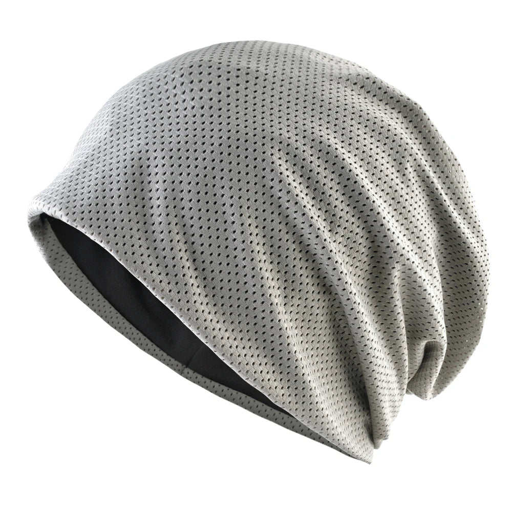 Breathable Beanies Spring Outdoor Casual Skullies Beanies Women Summer Mesh Thin Bonnet Gorras Solid Color Fashion Soft Hat Men