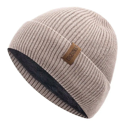 New Unisex Winter Hat Add Fleece Warm Cap Stylish Soft Beanie Hat For Men Women Outdoor Thicken Ski Sports Knitted Hat