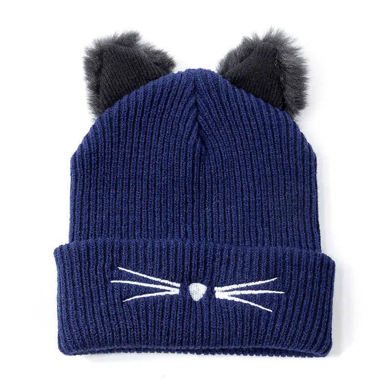 Hot Sale Cute Cat Ear Women Beanie Hat Warm Winter Hats For Women