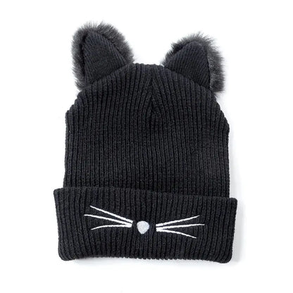 Cute Cat Ear Women Beanie Hat Warm Winter Hats For Women