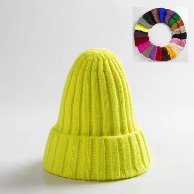 Winter Hat Female Unisex Cotton Blends Solid Warm Soft HIP HOP Knitted Hats Men Caps Women Skullies Beanies Girl Wholesale