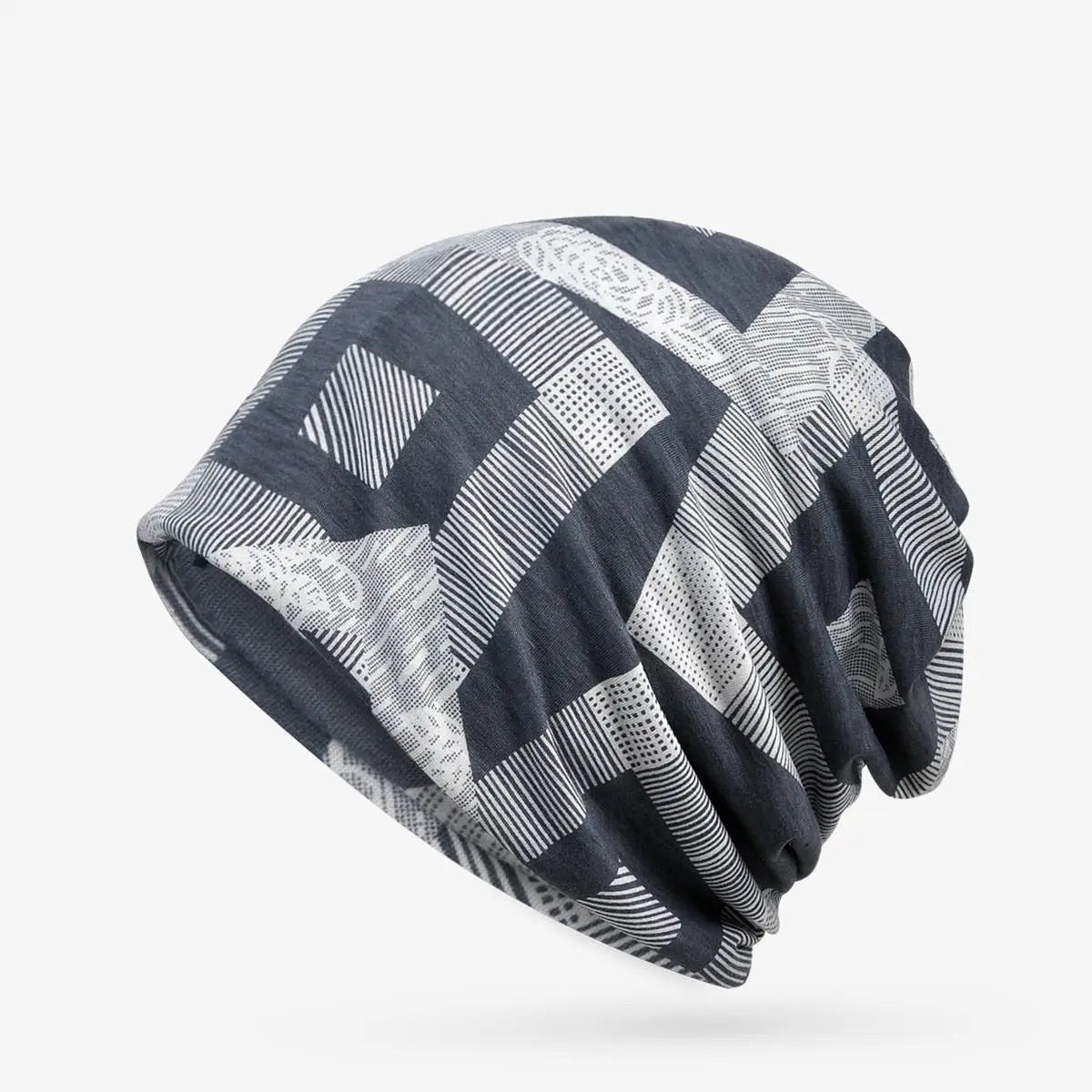 COKK New Spring Summer Men Women's Slouchy Beanie Geometric Pattern Hat Knitted Cap Female Male Turban Hat Gorros Bone
