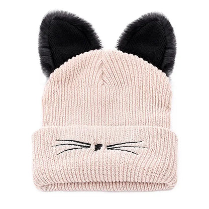 Cute Cat Ear Women Beanie Hat Warm Winter Hats For Women
