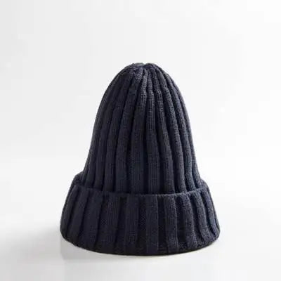 Winter Hat Female Unisex Cotton Blends Solid Warm Soft HIP HOP Knitted Hats Men Caps Women Skullies Beanies Girl Wholesale
