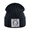 New Fashion Knitted Hats For Men Women Wolf Pattern Skullies Beanies Unisex Knitting Streetwear Hip Hop Bonnet Caps Kpop Gorras