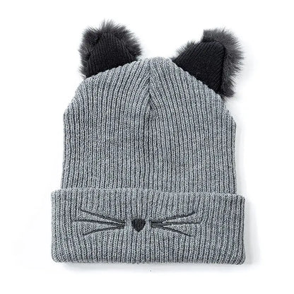 Cute Cat Ear Women Beanie Hat Warm Winter Hats For Women