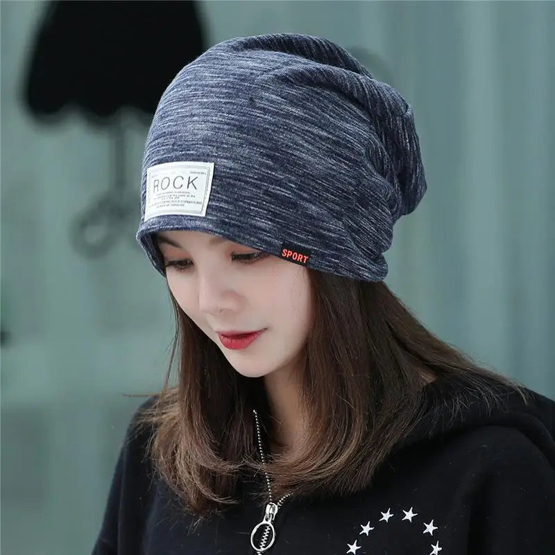 New Casual Women Hat Ladies Knitted Spring Autumn Cap Women's Skullies Beanies Headgear Lady Beanie Bonnet Head Cap Hip Hop