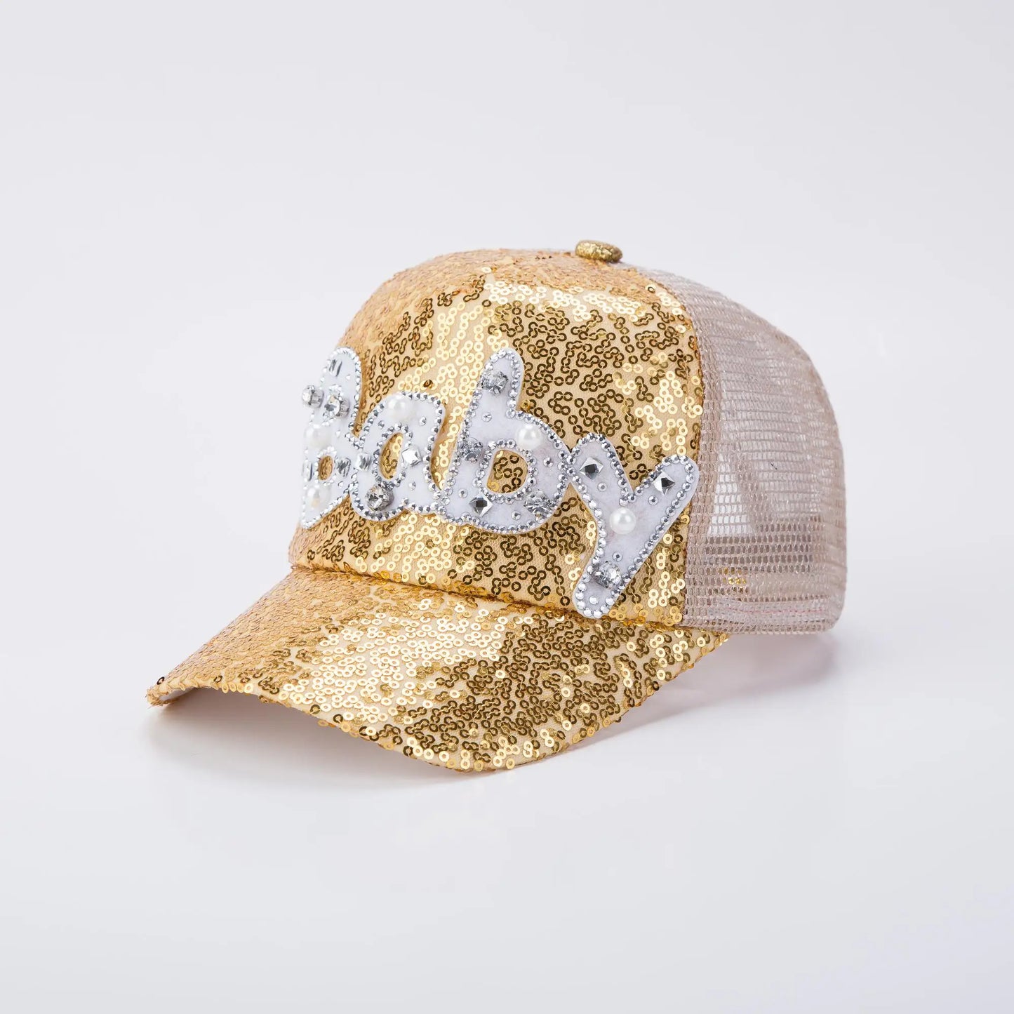 COKK Children Snapback Bone Sequins Mesh Baseball Cap Kids Baby Hats For Girls Boys 2-8 Years Hip Hop Child Cap Summer Sun Vsor