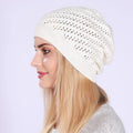 Fashion New Women Beanies Skullies Hat Cap Lady Spring Autumn Winter Solid Knitted Hollow Out Casual Bone Soft Cap Hat For Women
