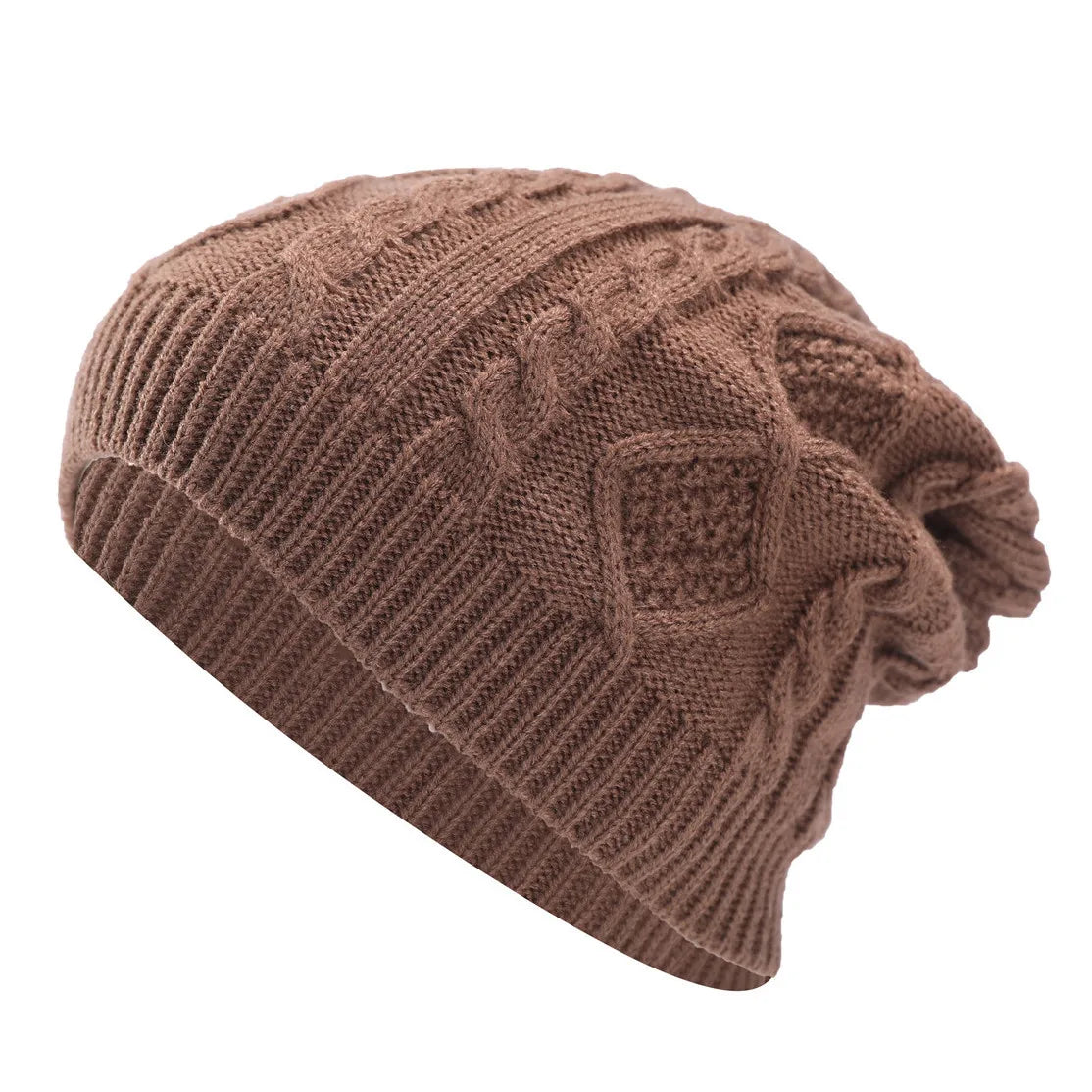 New Cool Women Warm Soft Beanies Hat Cap Lady Apring Autumn Winter Solid Geometric Knitted Casual Bone Cap Hat For Women