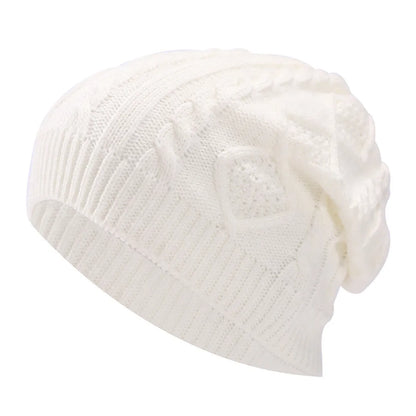 New Cool Women Warm Soft Beanies Hat Cap Lady Apring Autumn Winter Solid Geometric Knitted Casual Bone Cap Hat For Women