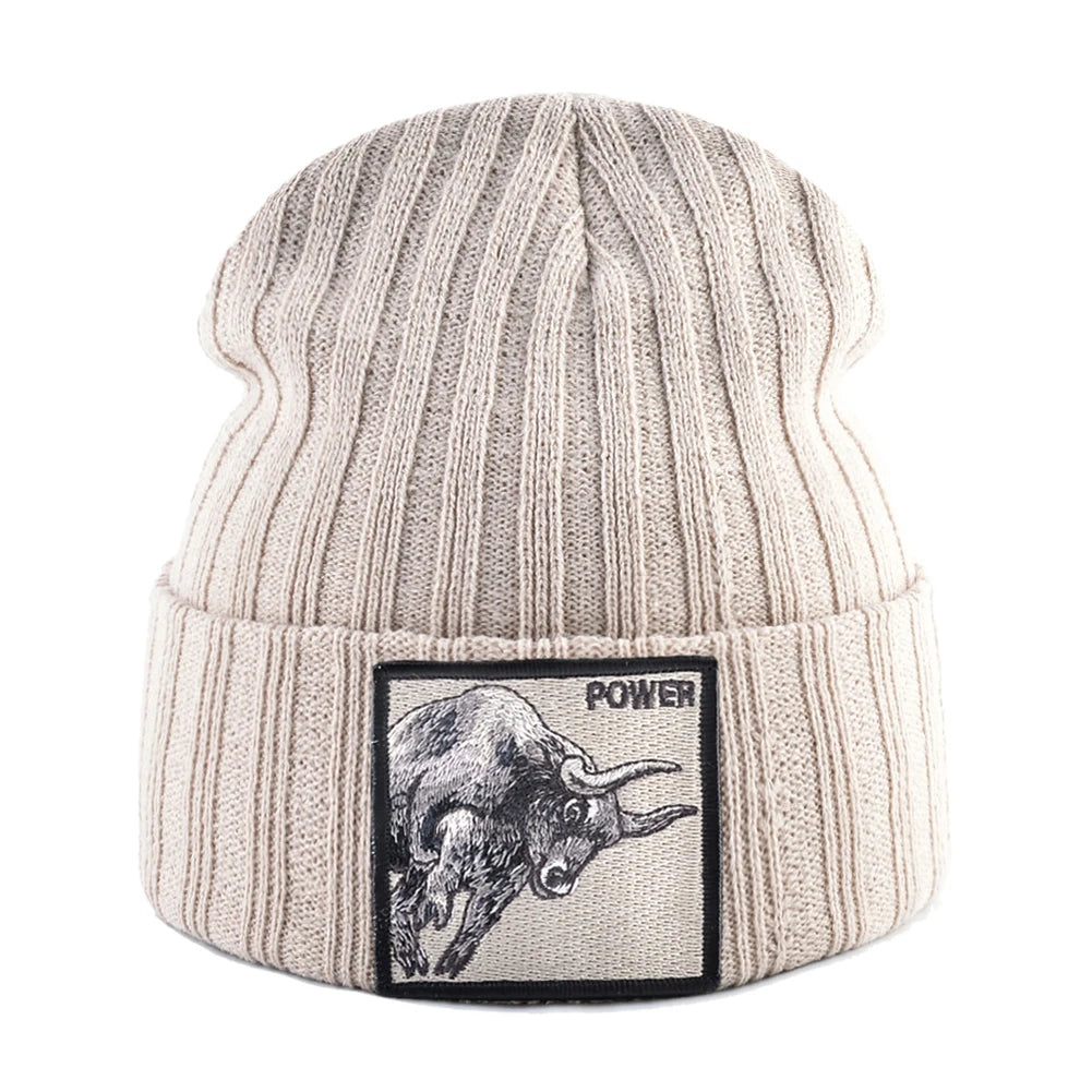 Fashion Skullcap Men Outdoor Streetwear Skullies Beanies Women Knitted Hip Hop Hat Boys Girls Kpop Bonnet Cap Black Knit Beanie