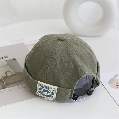 Unisex Cotton Brimless Docker Cap – Retro Skullcap Street Hip Hop Summer Hat