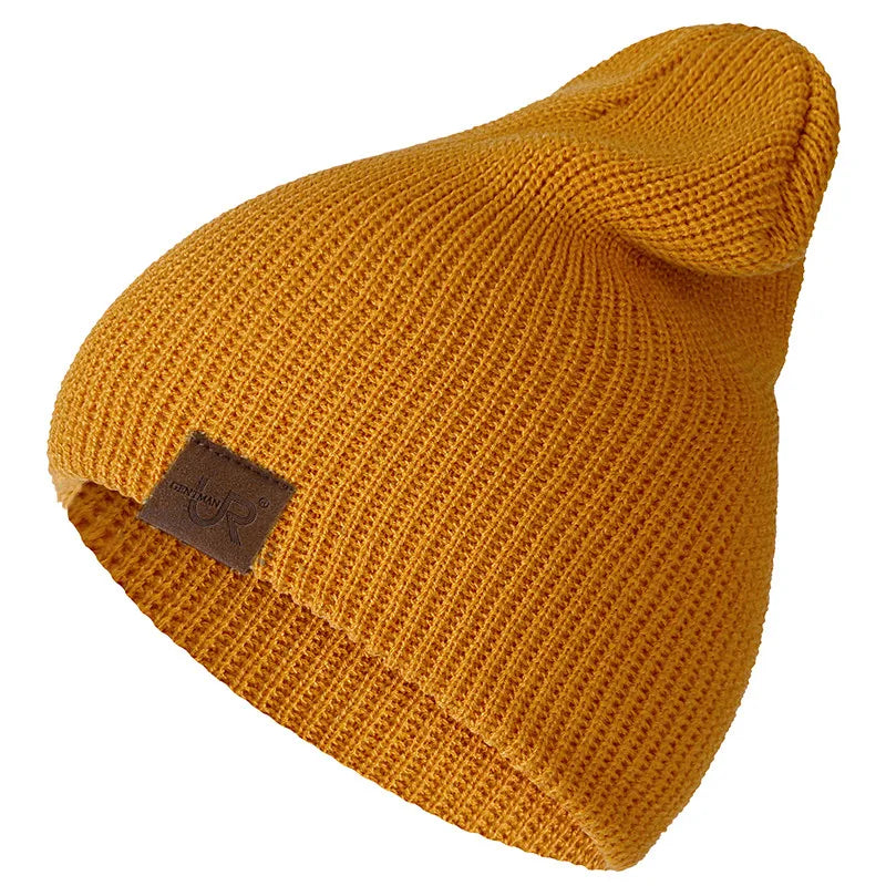 Unisex Beanie Hat URGENTMAN Brand Casual Winter Hats For Men Women Fashion Knitted Hat Solid Hip-hop Beanie Hat Unisex Cap