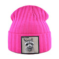 Knitted Beanies Hat Men Women Streetwear Hip Hop Skullies Beanies With Patch Boys Girls Knitting Solid Color Bonnet Hats Cap
