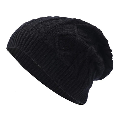 New Cool Women Warm Soft Beanies Hat Cap Lady Apring Autumn Winter Solid Geometric Knitted Casual Bone Cap Hat For Women