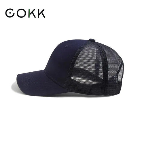 COKK Baseball Cap Men Hat Women Summer Outdoor Camouflage Sun Hat Breathable Mesh Cap Solid Color Snapback Casquette Bone Male