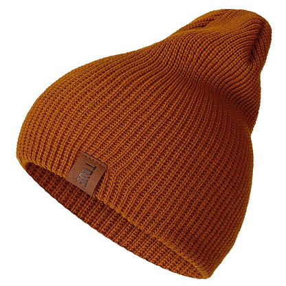Hot Sale Unisex Casual Beanie Hat Men Women Basic Knitted Winter Hat Streetwear Beanie Cap