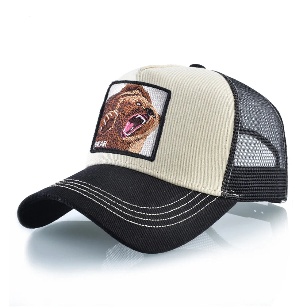 Baseball Caps Men Snapback Hip Hop Hats With Eagle Patch Streetwear Trucker Caps Women Spring Summer Breathable Mesh Visor Bones