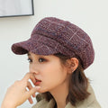 Autumn Winter Newsboy Cap Fashion Hats for Women Female Winter Painter Cap Visor Travel Beret Thick Warm Vintage Bonnet