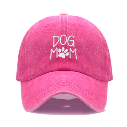 Dog Mom Embroidered Baseball Cap for Women Men Fashion Adjustable Soft Cotton Dad Hat Unisex Classic Golf Caps