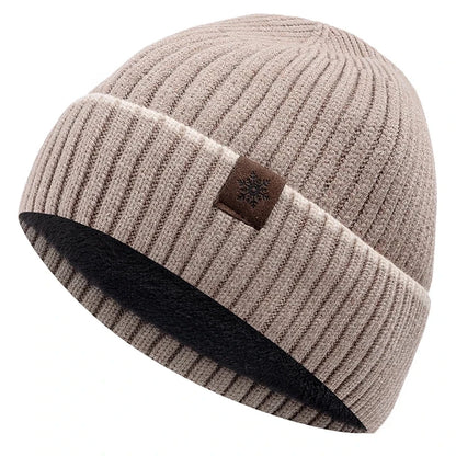 New Unisex Winter Hat Plush Fleece Warm Cap Snow Label Soft Beanie Hat For Men Women Outdoor Thicken Ski Sports Knitted Hat