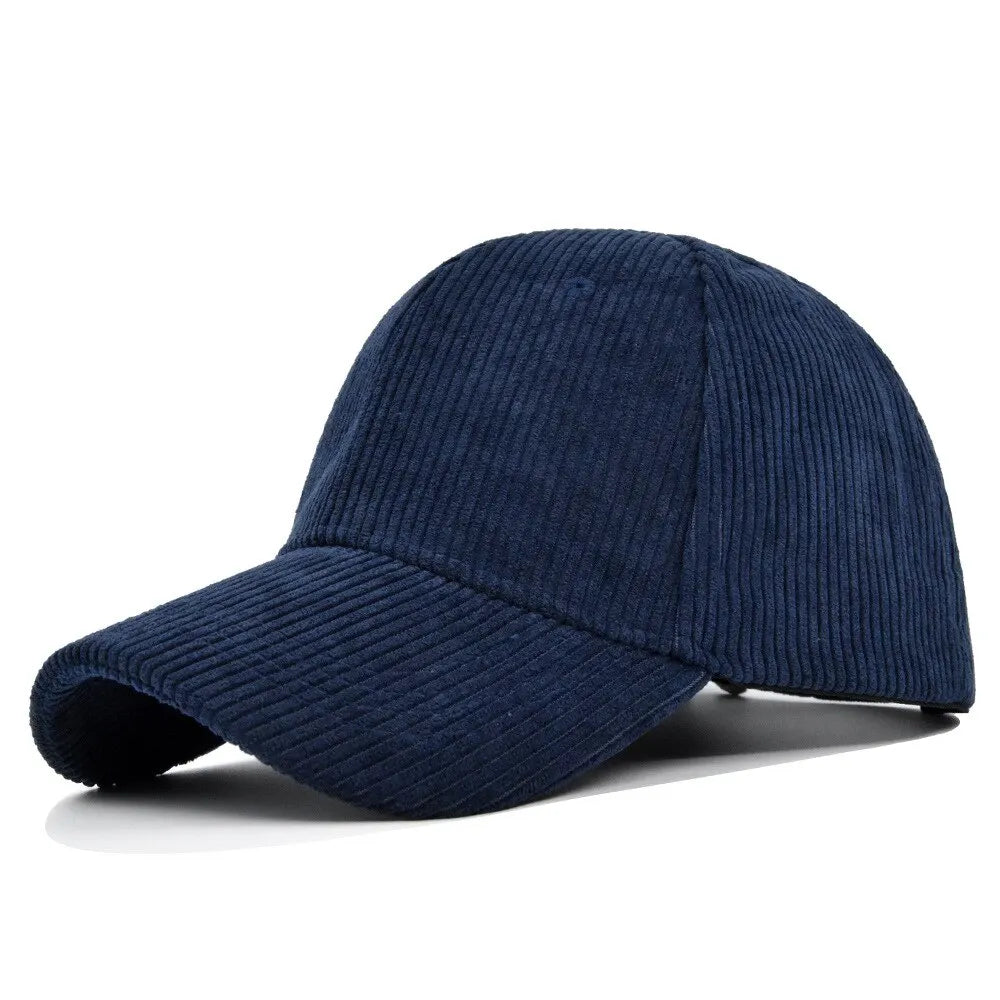 Corduroy Baseball Cap – Korean Style Curved Brim Streetwear Hat