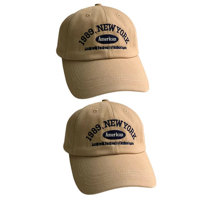 Unisex Korean Retro Baseball Cap Embroidered Letter Casual Street Style Hat