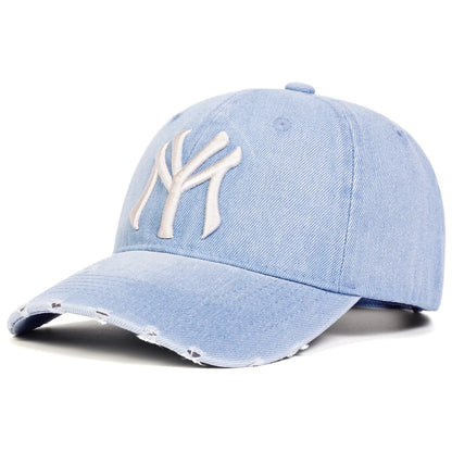Unisex Letter Embroidery Cowboy Baseball Caps Spring and Autumn Outdoor Adjustable Casual Hats Sunscreen Hat