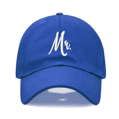 Matching Mr. & Mrs. Baseball Cap Men's Women's Cotton Embroidery Sport Golf Caps Bridal Gift Newlywed Honeymoon Wedding Gift