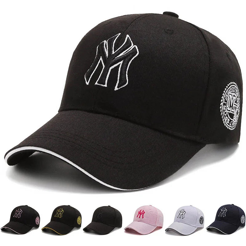 Fashion Letters MY Embroidery Baseball Cap For Women Men Cotton Unisex-Teens Snapback Flat Bill Hip Hop Tide Hats Visors Sun Hat