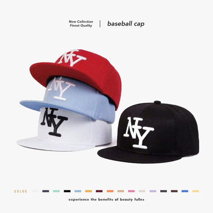 3D Letter Embroidery Baseball Cap Fashion Hip Hop Flat Brim Outdoor Casual Sun Hats Men Daily Street Snapback Caps