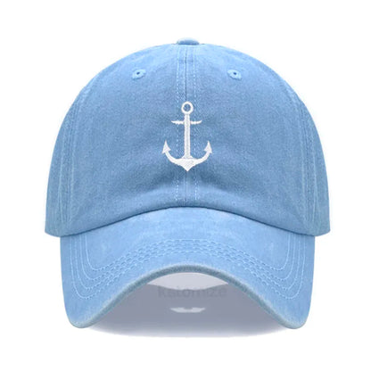 Anchor Embroidered Baseball Cap for Women Men Fashion Adjustable Soft Washed Cotton Dad Hat Unisex Classic Golf Caps