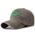 Unisex Washed Cotton Baseball Cap Korean Style Embroidered Letter Soft Top Hat