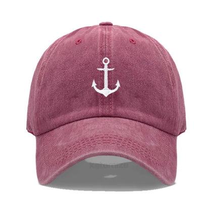 Anchor Embroidered Baseball Cap for Women Men Fashion Adjustable Soft Washed Cotton Dad Hat Unisex Classic Golf Caps