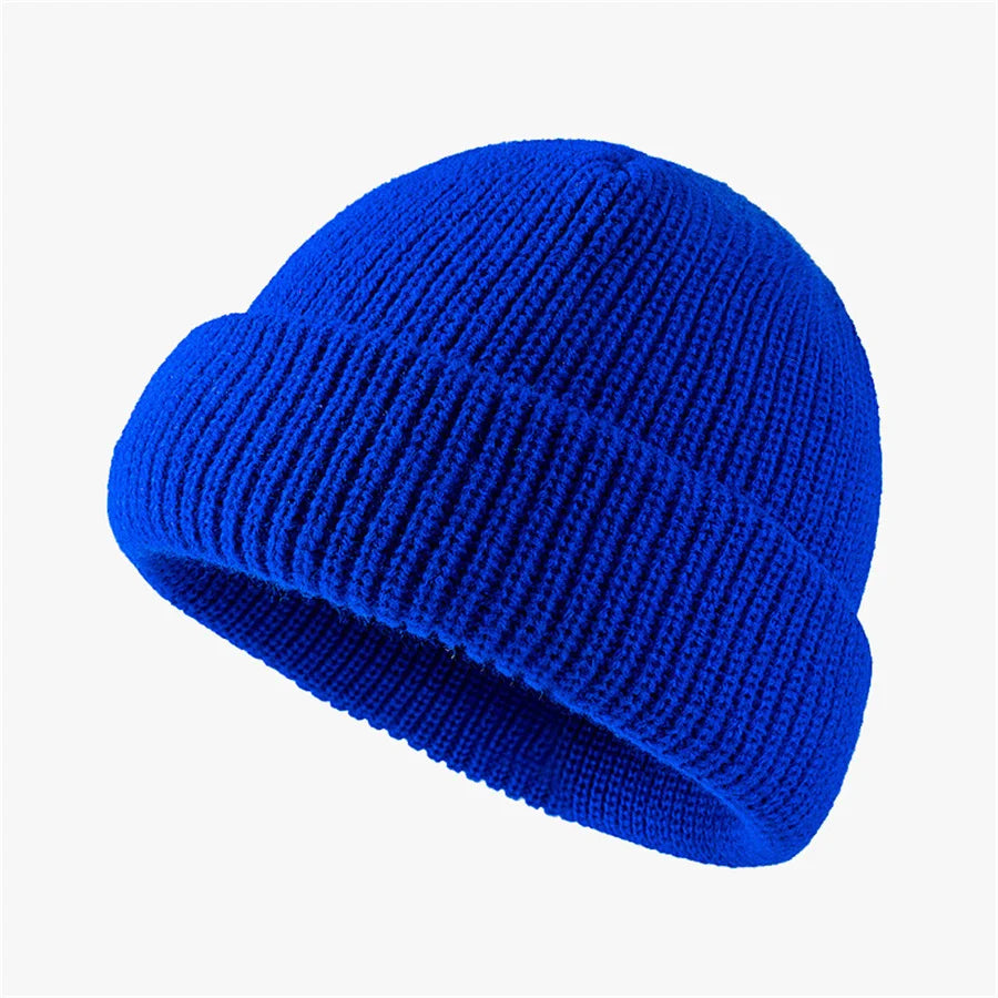 Bright Candy Color Winter Knitted Hat Beanies Skullies for Women Warm Thick Men Hip Hop Skullcap Hat Couple Street Sport Beanies