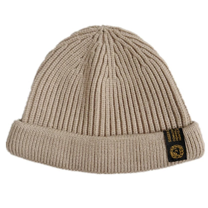 New Men Outdoor Skull Cap Fashion Short Melon Winter Chic Hats Sailor Style Landlord Hats For Men Autumn Short Beanie Cap