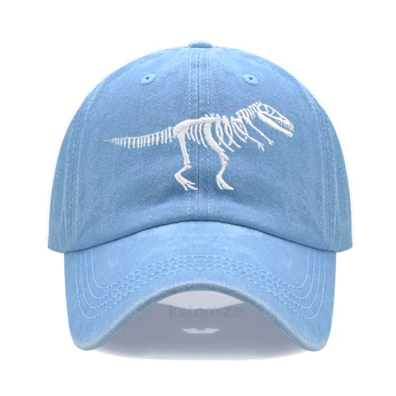 Cotton Baseball Cap for Men Women Unisex Embroidery Dinosaur Tyrannosaurus Rex Dad Hat Protection Outdoor Sports Golf Caps