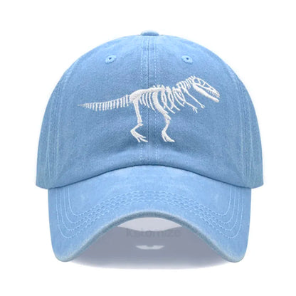 Cotton Baseball Cap for Men Women Unisex Embroidery Dinosaur Tyrannosaurus Rex Dad Hat Protection Outdoor Sports Golf Caps