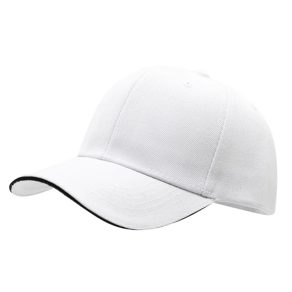 6-panel Baseball Cap Classic Unisex Snapback Hat For Men Women Dad Hat With Sandwich Brim Casual Hip Hop Street Solid Color Cap