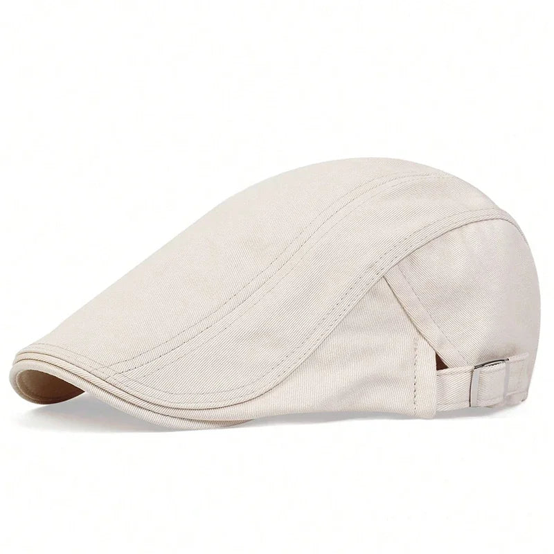 Men Light Board Solid Color Berets Newsboy Caps Hip Hop British Painters Hats Spring and Summer Adjustable Flat Cap