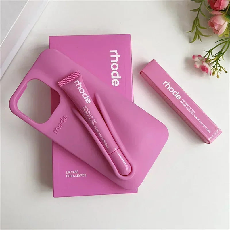 Phone Lipstick Case with Box & Lips – Rhode Silicone Cover