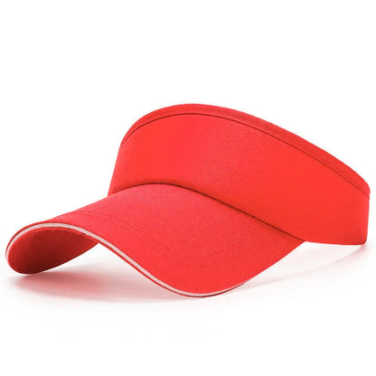 New Hat Women's Summer Sandwich Solid Color Empty Top Hat Topless Sun Hat Outdoor Sports Cap