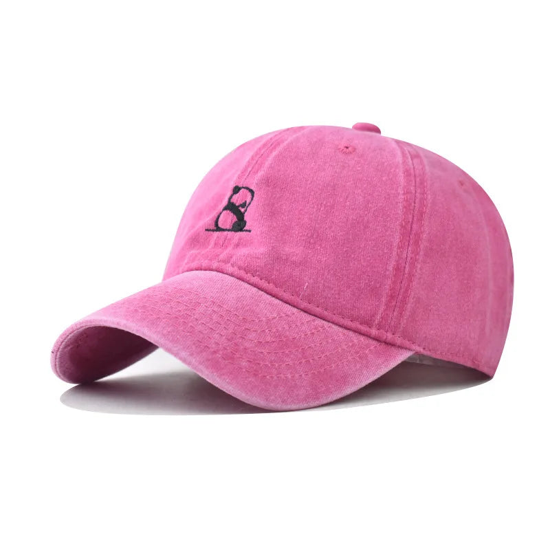 Cute Panda Baseball Cap Unisex Embroidered Dad Hat for Women & Men, Adjustable Cotton Sun Hat for Summer Outdoor Fashion New