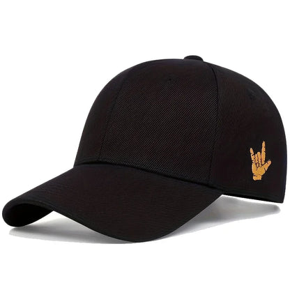 Unisex Side Finger Embroidery Baseball Caps Spring and Autumn Outdoor Adjustable Casual Hats Hip Hop Hat Sunscreen Hat