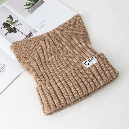 Hot Sale Cute Chic Hat Cat Ear Kpop Style Beanie Hat Sweet Autumn/Winter Hats For Women Street Simple Colors Warm Hats For Girl