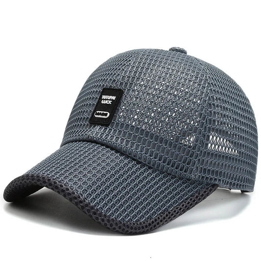 Men's Mesh Baseball Cap Breathable Summer Caps Dad Hat Outdoor Fishing Hats Bone Gorras Snapback Trucker Cap