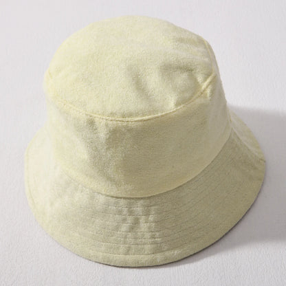 Simple Terry Cloth Towel Bucket Hat Spring Autumn Outdoor Panama Sun Fisherman Hat Unisex Candy Pure Color Fashion Cap