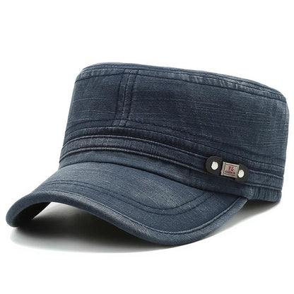 Unisex Flat Brim Baseball Cap Casual Hip Hop Sports Snapback Outdoor Sun Hat Washable Golf Cap