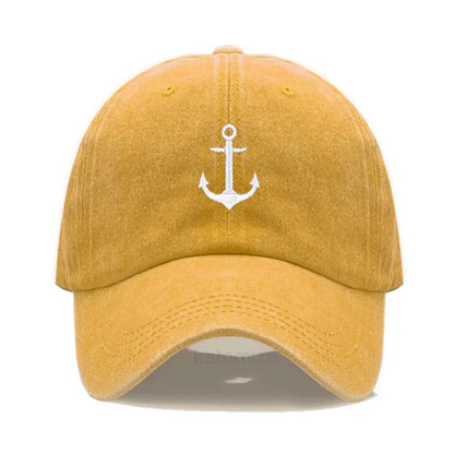 Anchor Embroidered Baseball Cap for Women Men Fashion Adjustable Soft Washed Cotton Dad Hat Unisex Classic Golf Caps